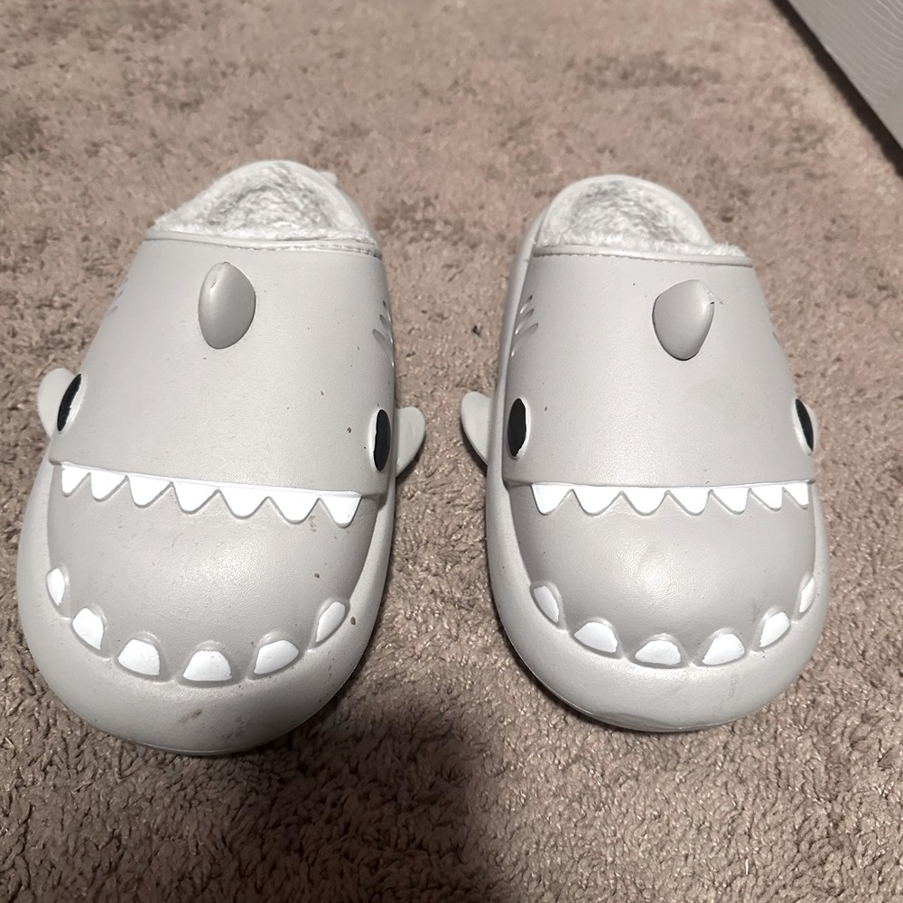 Shark Slide Slippers worn a handful of times.